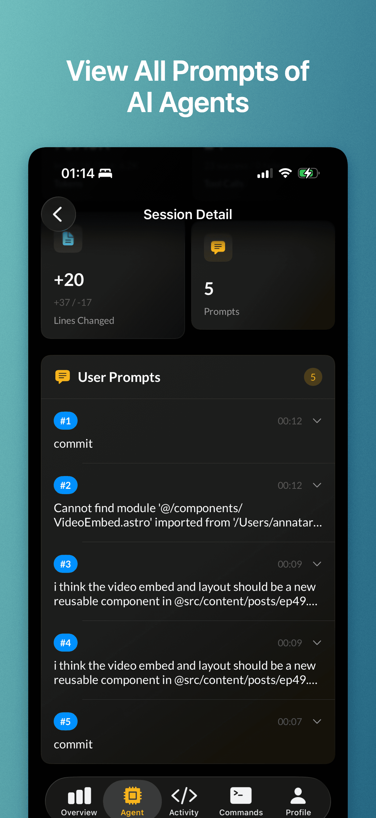 ShellTime iOS - Command Statistics